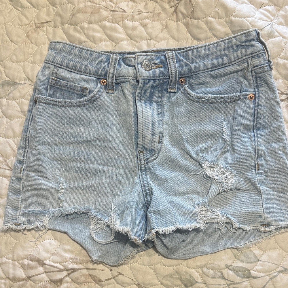 Old Navy Light Blue Ripped Jean Shorts